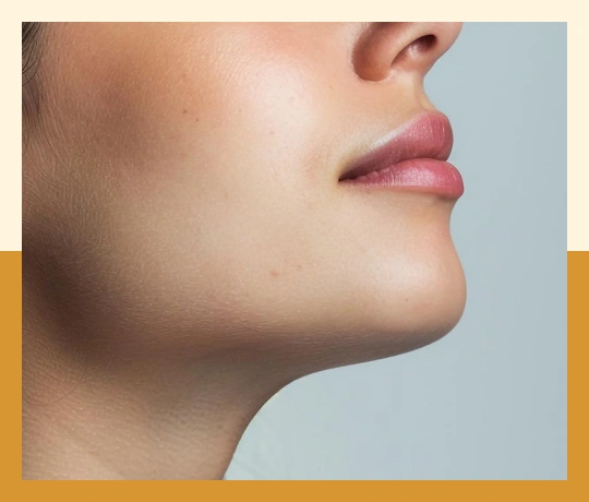 Chin augmentation using implant to enhance jawline definition and facial balance.